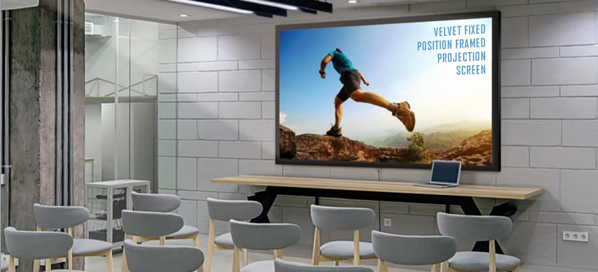 Velvet Fixed Position Framed Projection Screen Velvet Fixed Position Framed Projection Screen